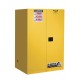 EX Flammable Safety Cabinet, 90 gallon, 2 manual-close doors, Yellow