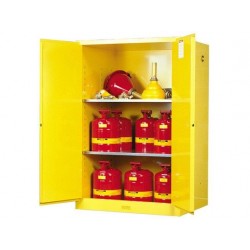 EX Flammable Safety Cabinet, 90 gallon, 2 manual-close doors, Yellow EX Flammable Safety Cabinet, 90 gallon, 2 manual-close doors, Yellow