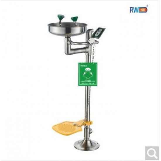 Stainless Steel Emergency Shower & Eye Wash – WJH1207-1 Stainless Steel Emergency Shower & Eye Wash – WJH1207-1