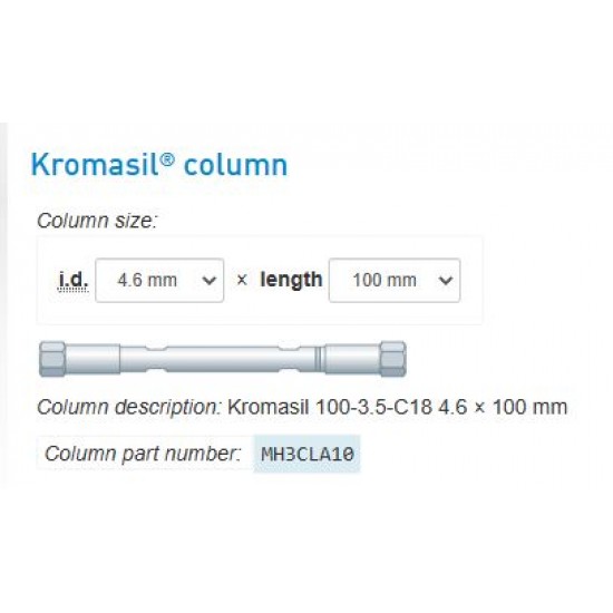 Kromasil C18 100mm X 4.6mm, 3.5um