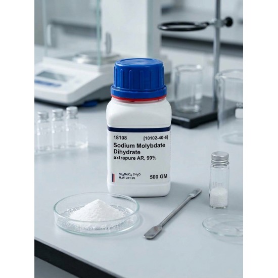 Sodium Molybdate Dihydrate extrapure AR, 99%, 500 G Sodium Molybdate Dihydrate extrapure AR, 99%, 500 G