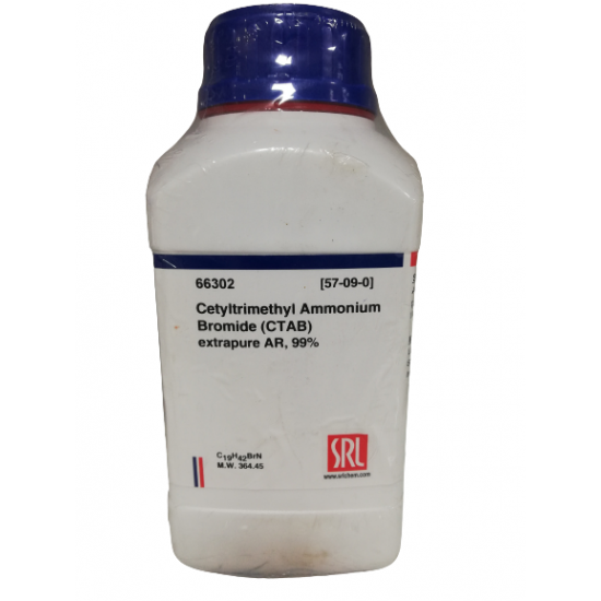Cetyltrimethyl Ammonium Bromide (CTAB) extrapure AR 99% , 500 G