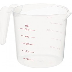 Measuring Beaker with Handle Plastic 500Ml