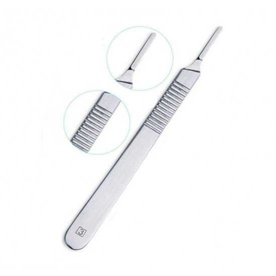 SCALPEL HANDLE STAINLESS STEEL 3 SCALPEL HANDLE STAINLESS STEEL 3