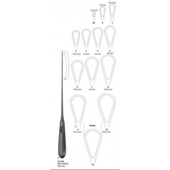 Uterine Scoops RECAMIER 300 mm