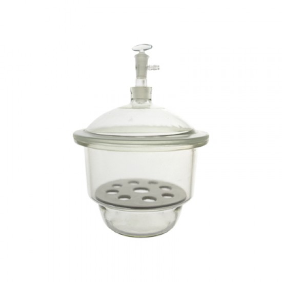VACUUM TYPE DESICCATOR, GLASS STOPCOCK AND LID BASIC LINE