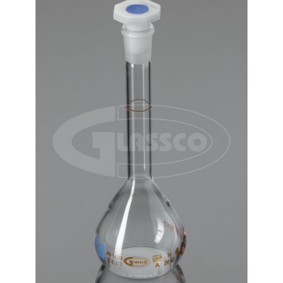 Volumetric Flask, Class-A, Qr Coded, With PE Stopper 100M